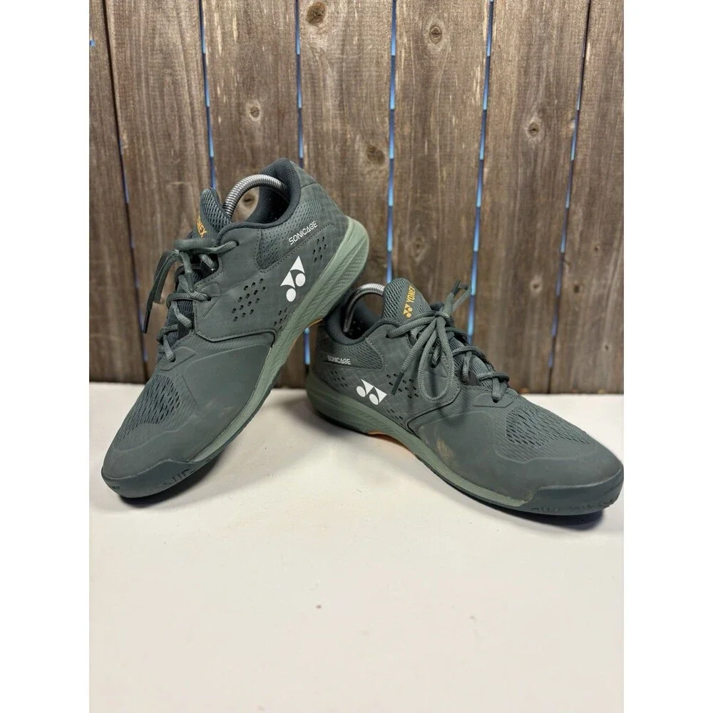 YONEX Sonicage Men's Tennis Shoes Green/Orange Medium Width US 9